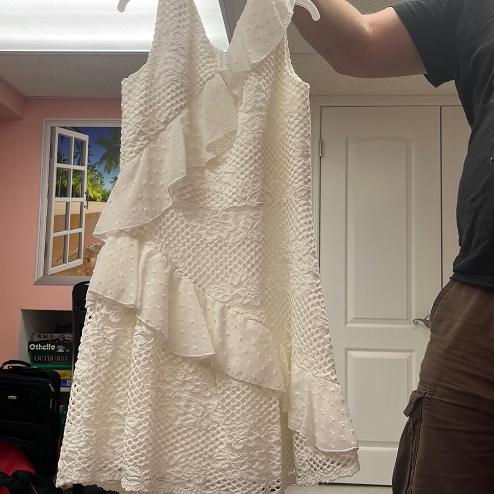 BCBG ivory lace dress